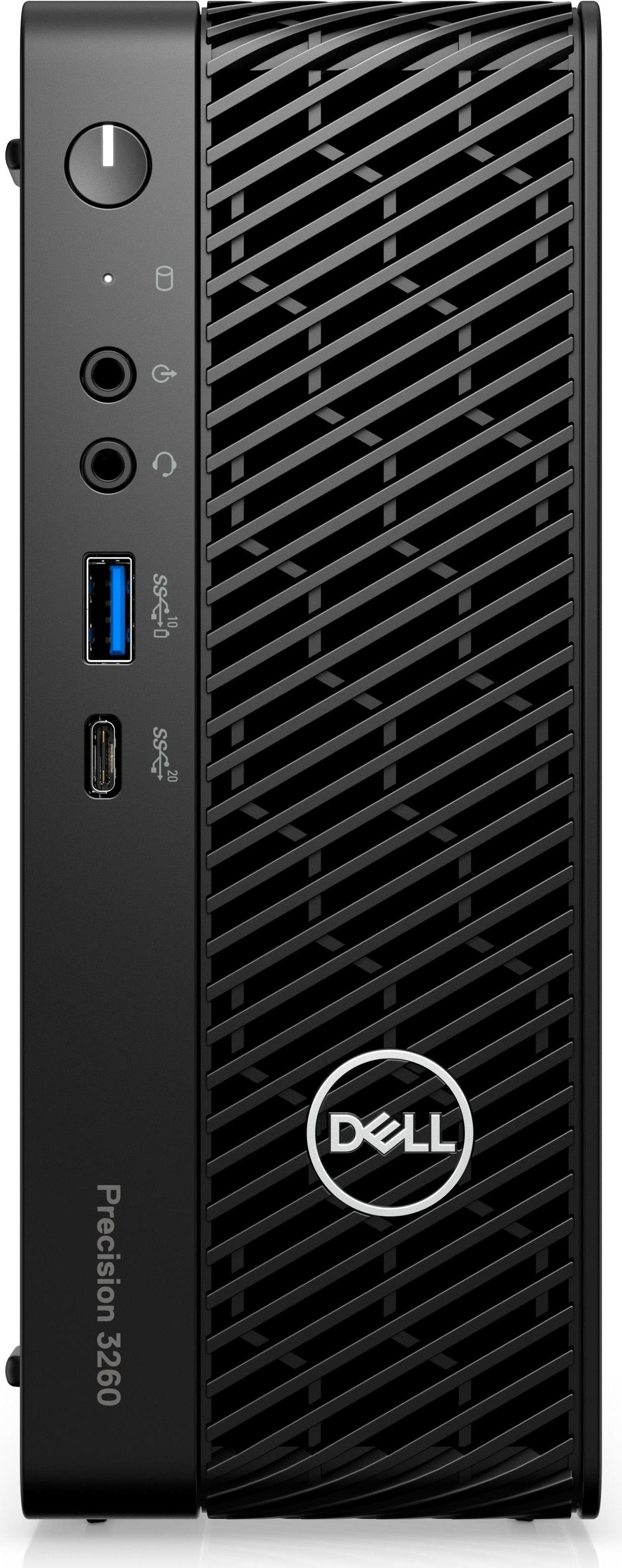 Купить Dell Precision 3260 Compact - USFF - 1 x Core i7 13700 / 2.1 GHz - vPro - RAM 16 GB - SSD 512 GB - NVMe, Class 40 - Quadro T400 - GigE - Win 11 Pro - Monitor: keiner - Schwarz - BTP - mit 3 Jahre Basis Vor-Ort (HNW97) в магазине wardena.ru