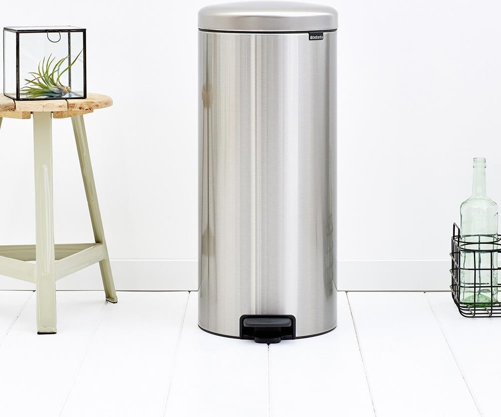 Купить Brabantia Pedal Bin newIcon Rund Gebürsteter Stahl (11 43 80) в магазине wardena.ru