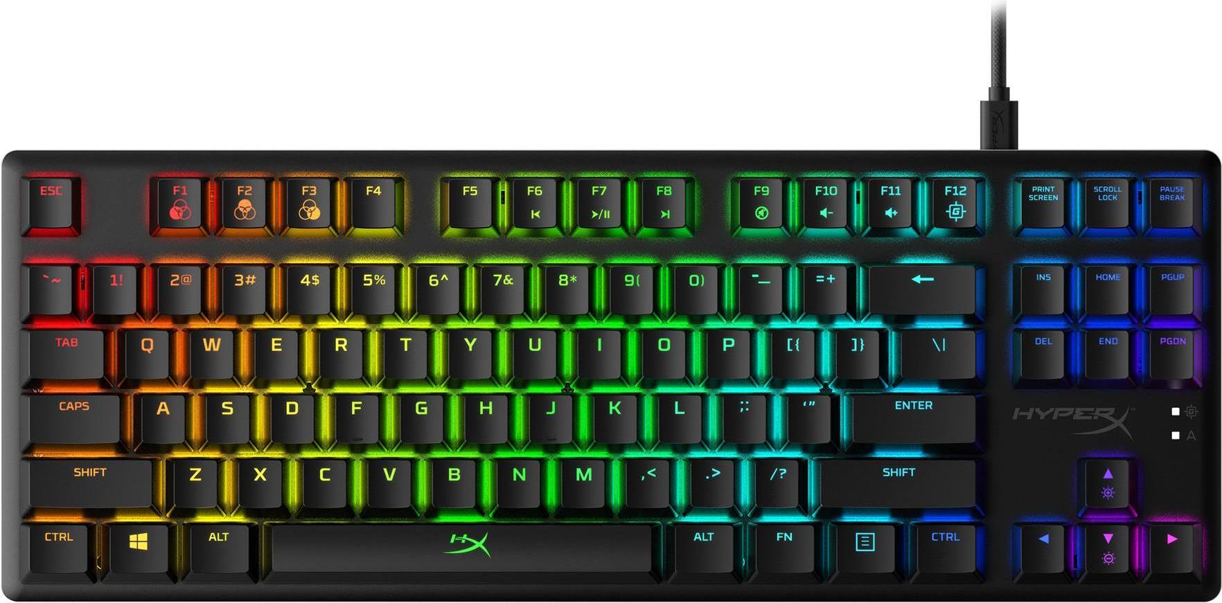 Купить HyperX Alloy Origins Core - Tastatur - backlit - USB - Englisch - US - Schlüsselschalter: HyperX Red (HX-KB7RDX-US) в магазине wardena.ru