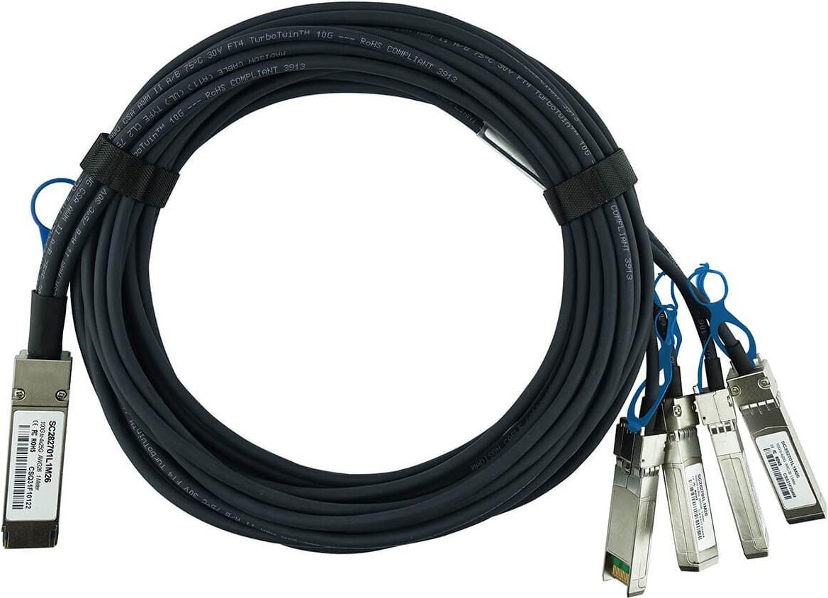 Купить Kompatibles Lenovo 7Z57A03564 BlueLAN© passives 100GBASE-CR4 QSFP28 auf 4x25GBASE-CR SFP28 Direct Attach Breakout Kabel, 1M, AWG26 (7Z57A03564-BL) в магазине wardena.ru