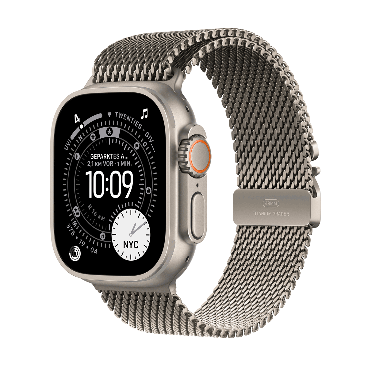 Купить Apple Watch Ultra 3 Titanium Cellular 49mm Natur (Milanaise Titan natur) Medium (MEWY4QF/A) в магазине wardena.ru