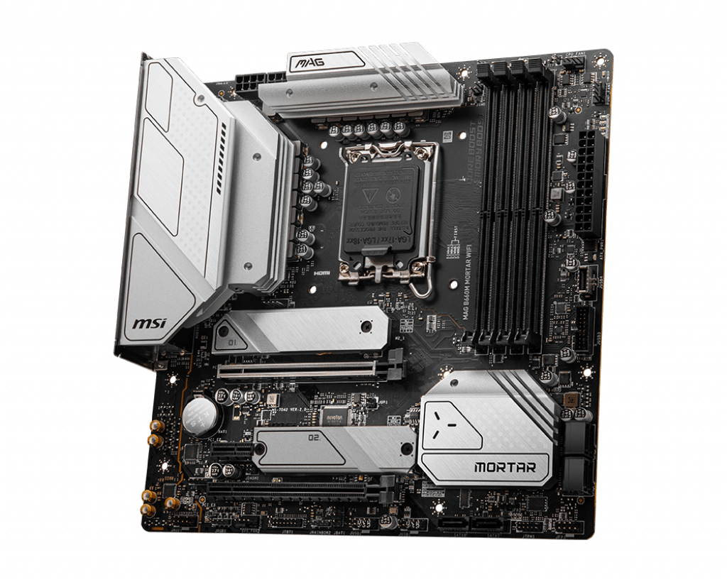 Купить MSI MAG B660M MORTAR WIFI - Motherboard - micro ATX - LGA1700-Sockel - B660 Chipsatz - USB-C Gen2, USB 3.2 Gen 1, USB 3.2 Gen 2, USB-C Gen 2x2 - 2.5 Gigabit LAN, Wi-Fi, Bluetooth - Onboard-Grafik (CPU erforderlich) - HD (7D42-002R) в магазине wardena.ru