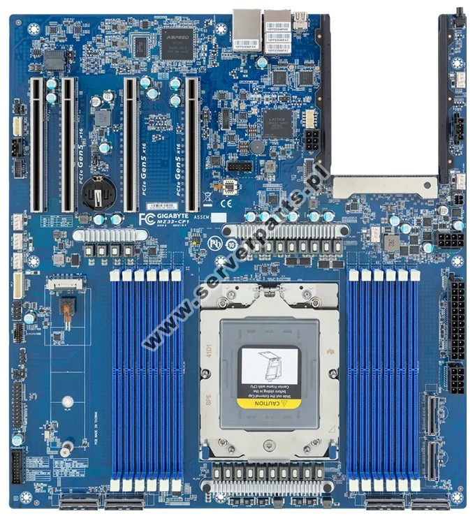 Купить Motherboard Gigabyte MZ33-CP1 SoC SP5 AMD EPYC 9005 SATA M.2 DDR5 в магазине wardena.ru