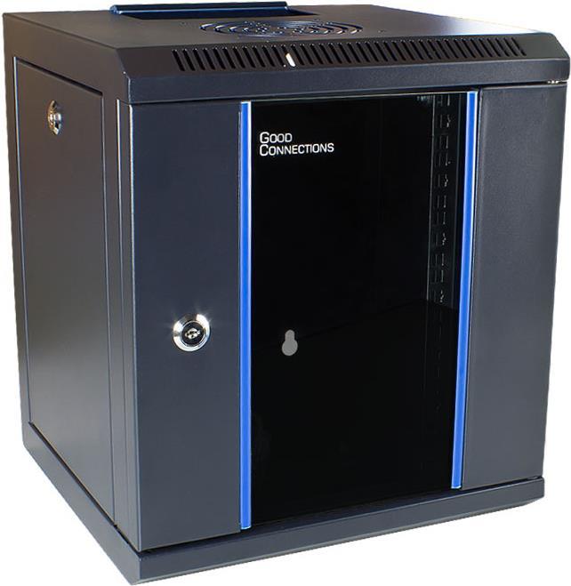 Купить 10" Wandgehäuse, 6HE, tiefschwarz (RAL9005), 312 x 300mm, fertig montiert, Good Connections® (GC-R0102) в магазине wardena.ru