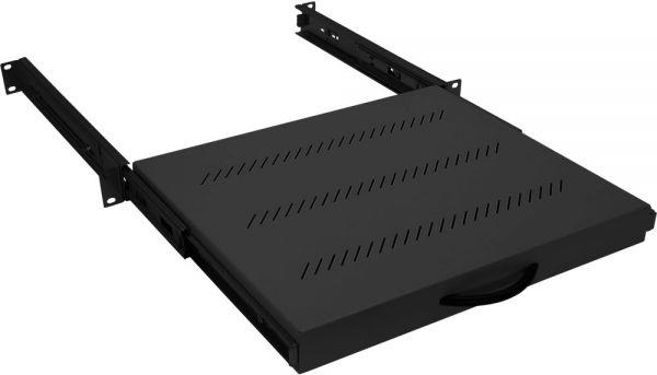 Купить TRITON 48,30cm (19") Fachboden, ausziehbar, 1 HE, T=450 mm, schwarz zum Einbau in die 48,30cm (19") Ebenen der Standschränke (RAB-UP-X31-A1) в магазине wardena.ru