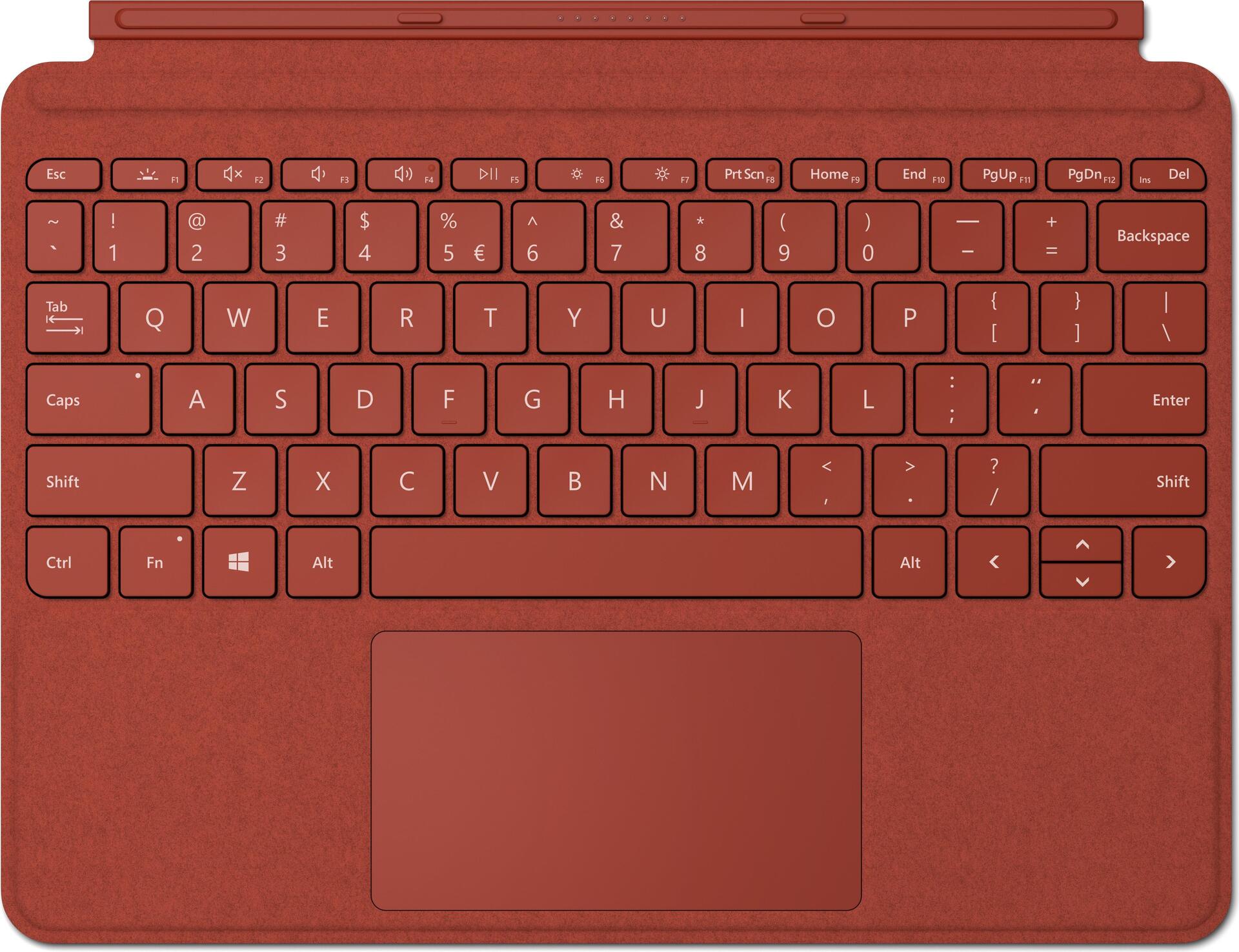 Купить Microsoft Surface Go Type Cover - Tastatur - mit Trackpad, Beschleunigungsmesser - hinterleuchtet - Englisch - Poppy Red - kommerziell - für Surface Go, Go 2 (KCT-00067) в магазине wardena.ru