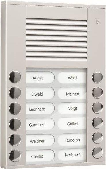 Купить Audio Außenstation PES12-EN/04 12Tasten 2reihig AP silber (PES12-EN/04) в магазине wardena.ru