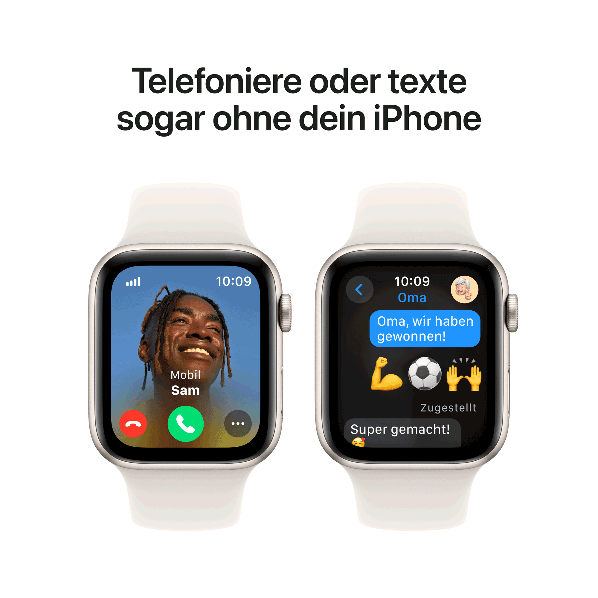 Купить Apple Watch SE GPS + Cellular 44mm Starlight Aluminium Case mit Starlight Sport Band - M/L (MXGU3QF/A) в магазине wardena.ru