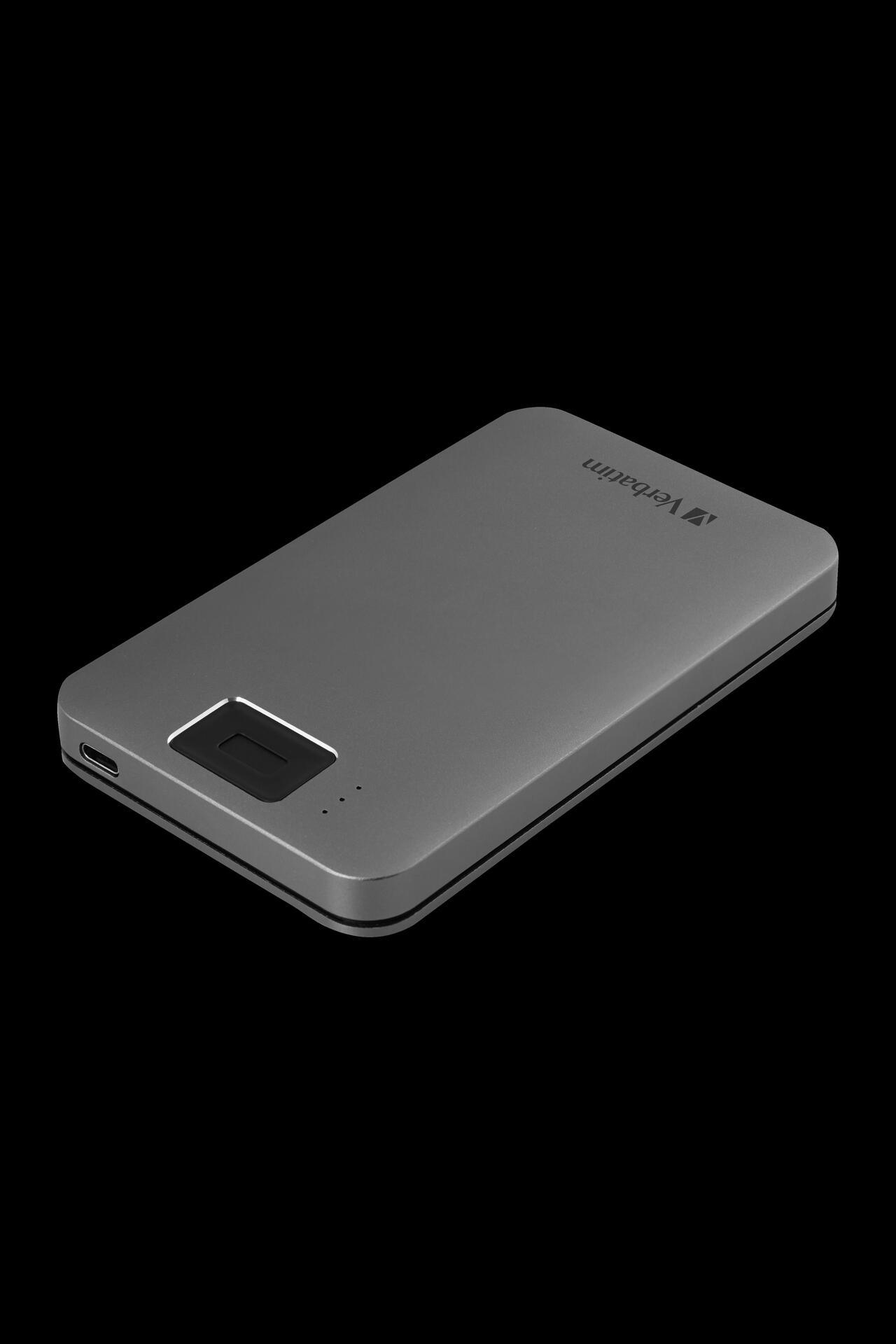 Купить Verbatim Executive Fingerprint Secure - Festplatte - verschlüsselt - 1TB - extern (tragbar) - USB 3,2 Gen 1 (USB-C Steckverbinder) - 256-Bit-AES (53652) в магазине wardena.ru