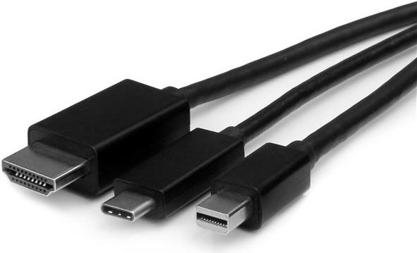 Купить StarTech.com USB-C, HDMI oder Mini DisplayPort auf HDMI Konverterkabel - 2m - USB Typ-C HDMI oder Mini DP zu HDMI Adapter - Adapterkabel - HDMI, Mini DisplayPort, 24 pin USB-C männlich zu HDMI, Mikro-USB Typ B (nur Strom (CMDPHD2HD) в магазине wardena.ru