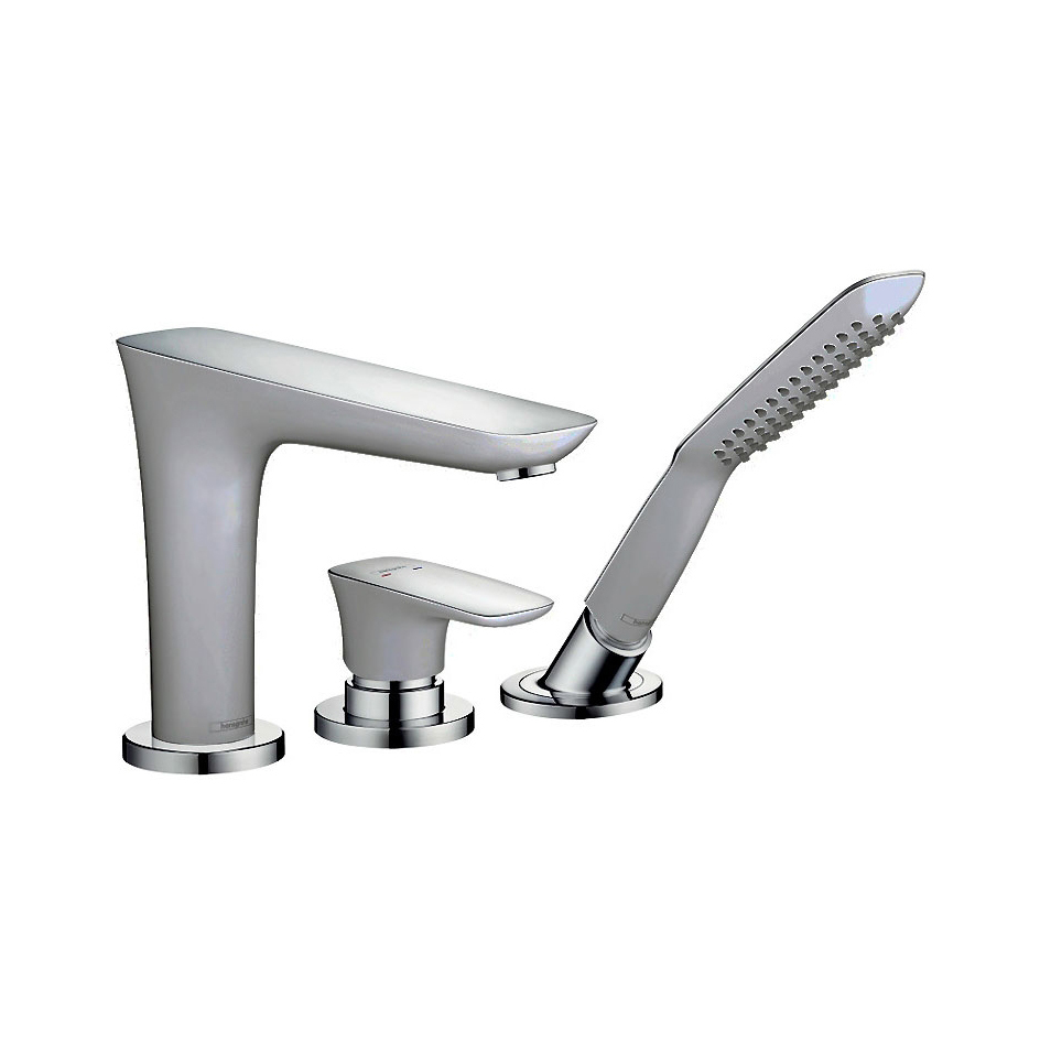 Купить Hansgrohe PuraVida Смеситель на край ванны на 3 отверстия хром 15432000 в магазине wardena.ru