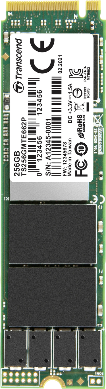 Купить Transcend MTE662P M.2 256 GB PCI Express 3.1 NVMe 3D NAND (TS256GMTE662P) в магазине wardena.ru