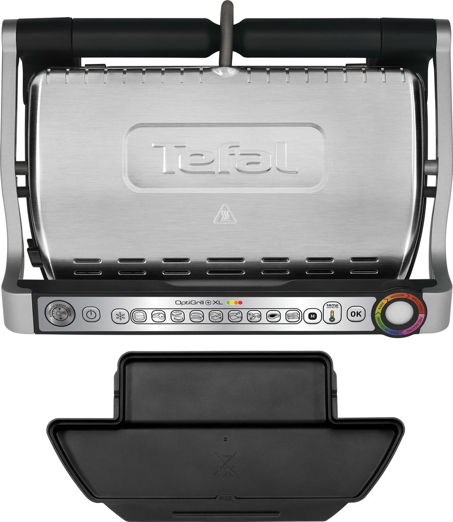 Купить Tefal Optigrill+ XL - Elektro - Kontaktgrill - Tisch - 400 x 200 mm - Schwarz - Gebürsteter Stahl - Rechteckig (GC722D) в магазине wardena.ru