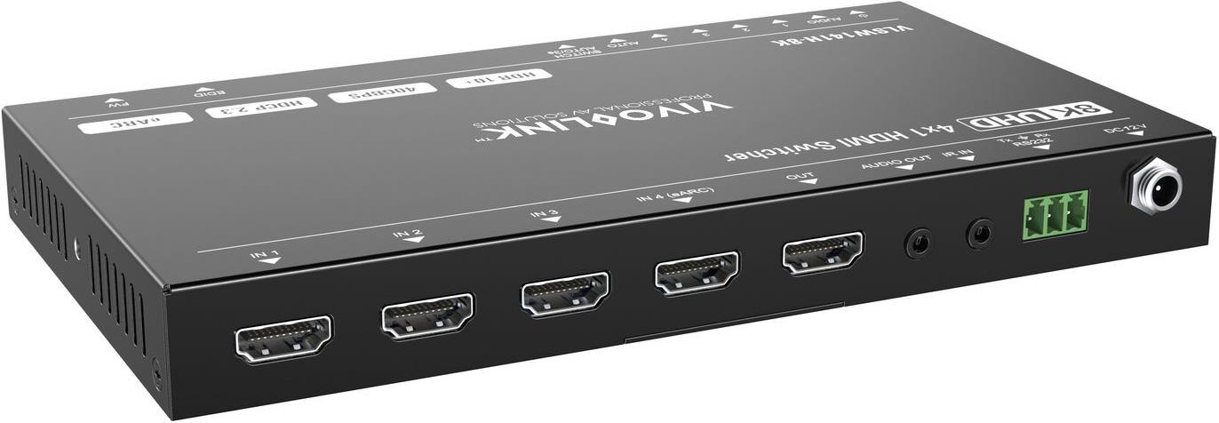 Купить VivoLink HDMI switcher 4x1 8Ka60Hz with RS232 control eARC and - RS-232 - HDMI (VLSW141H-8K) в магазине wardena.ru