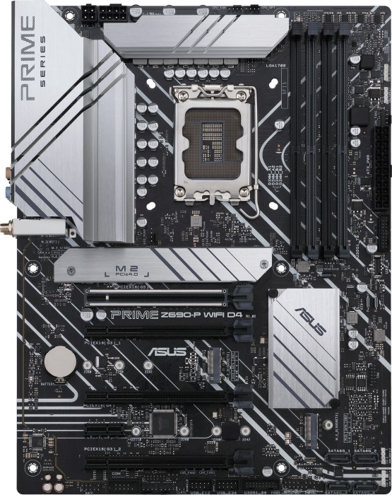 Купить ASUS PRIME Z690-P WIFI D4 - Motherboard - ATX - LGA1700-Sockel - Z690 Chipsatz - USB-C Gen1, USB 3,2 Gen 1, USB 3,2 Gen 2, USB-C Gen 2x2 - 2,5 Gigabit LAN, Wi-Fi, Bluetooth - Onboard-Grafik (CPU erforderlich) - HD Audio (90MB18N0-M0EAY0) в магазине wardena.ru