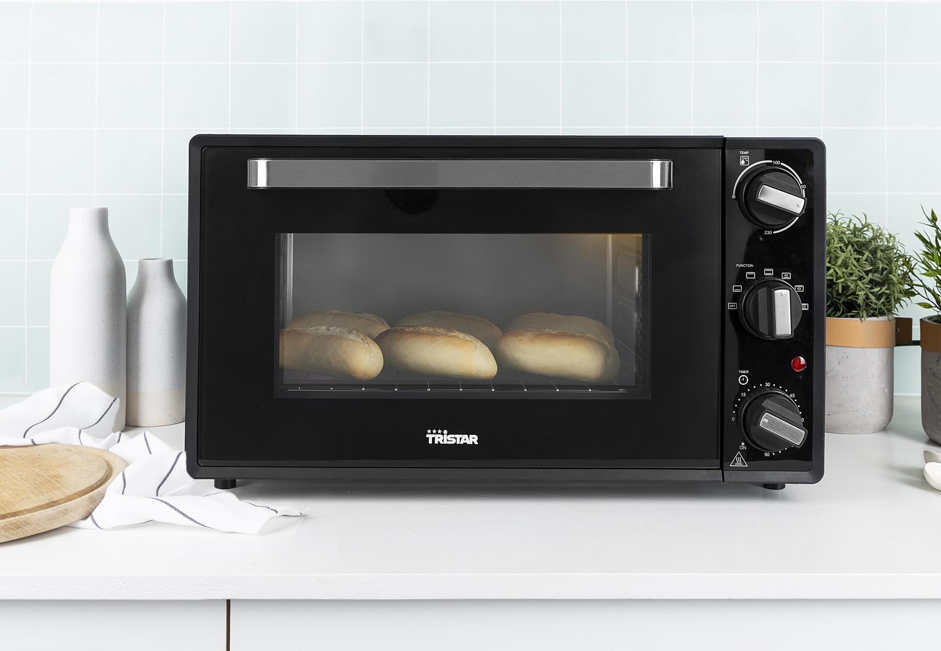 Купить Tristar OV-3630 Heißluft-Backofen - 38 l - Schwarz - Edelstahl - Freistehend - Drehregler - 0 - 230 °C - Metall (OV-3630) в магазине wardena.ru