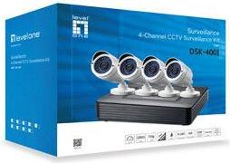 Купить LevelOne 4-Kanal-CCTV-Überwachungskit - Verkabelt - Geschoss - BNC - Indoor/Outdoor - 3,6 mm - 30 m (DSK-4001NEUE VERSION) в магазине wardena.ru