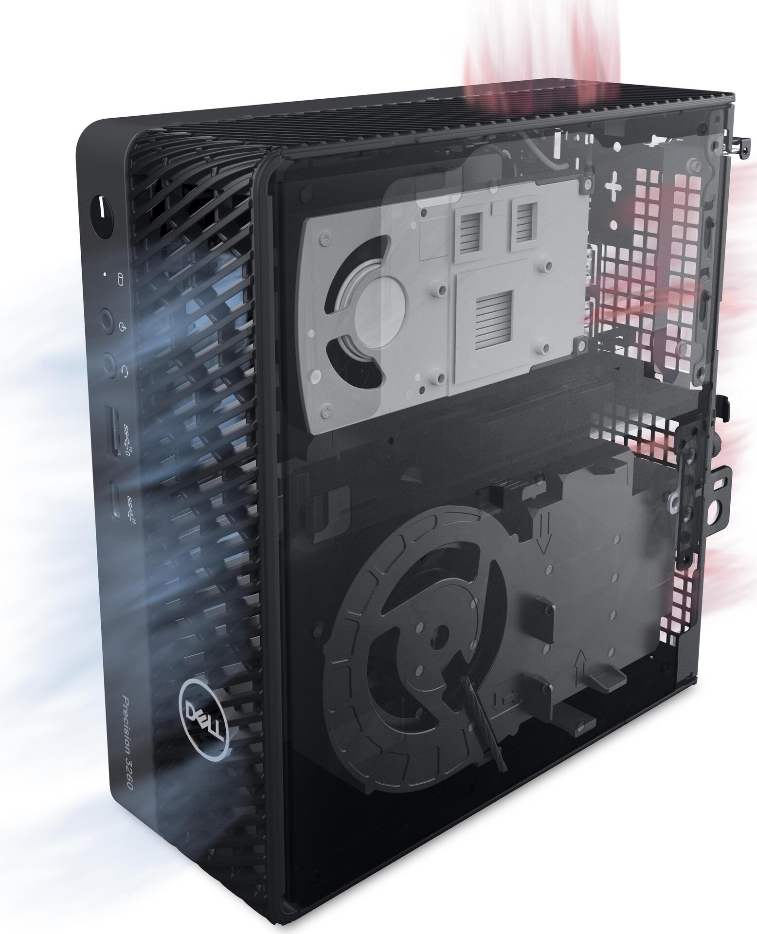 Купить Dell Precision 3260 Compact - USFF - 1 x Core i7 13700 / 2.1 GHz - vPro Enterprise - RAM 16 GB - SSD 512 GB - NVMe, Class 40 - Quadro T1000 - GigE - Win 11 Pro - Monitor: keiner - Schwarz - BTS - mit 3 Jahre Basis Vor-Or (67D5C) в магазине wardena.ru