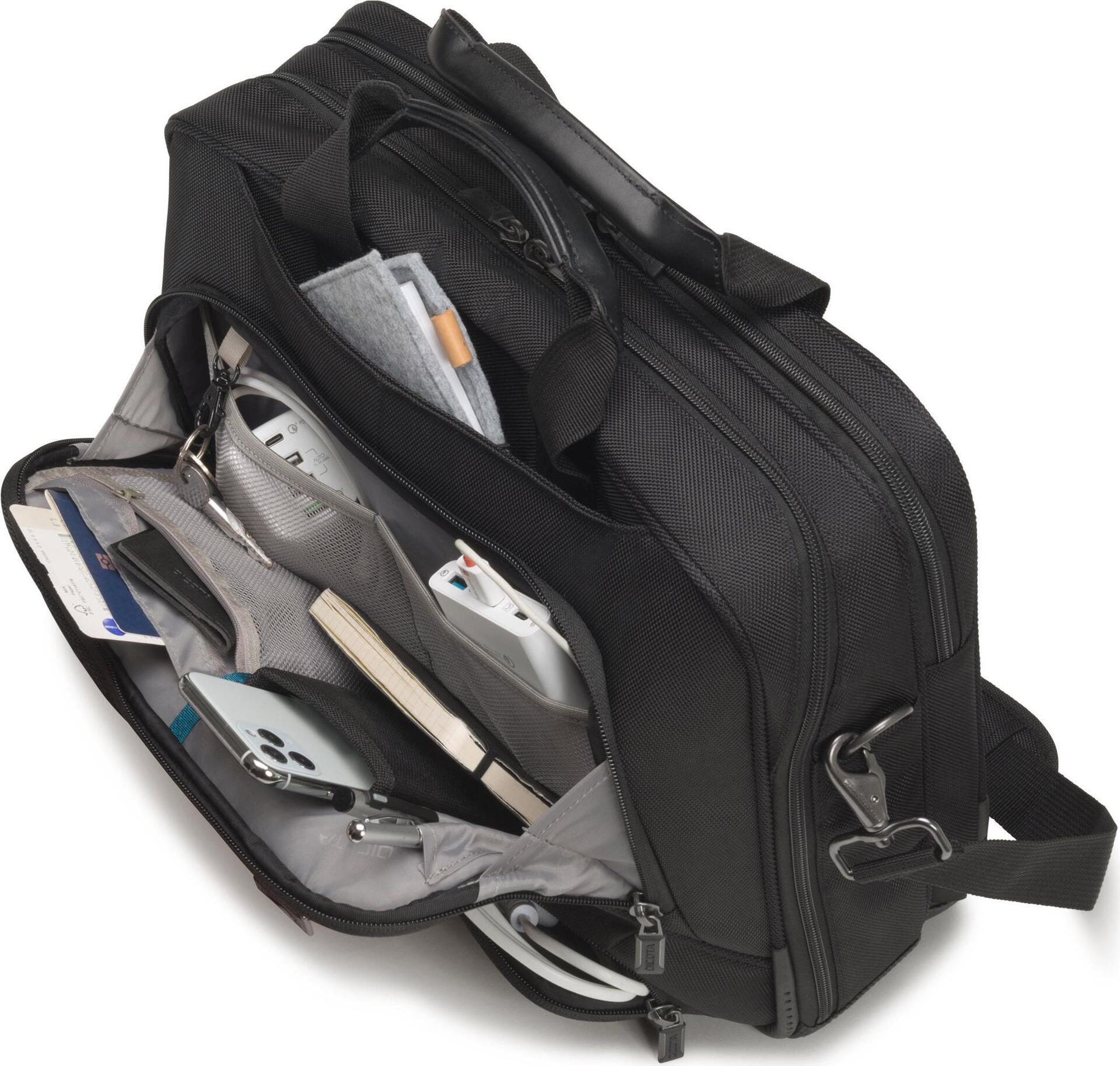 Купить DICOTA Eco Top Traveller PRO - Notebook-Rucksack - 43.9 cm - 38,10cm (15") - 17.3" - Schwarz (D30845-RPET) в магазине wardena.ru