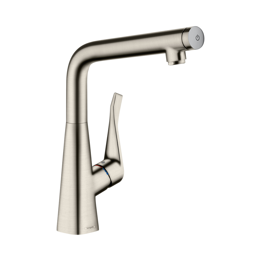 Купить Hansgrohe Metris смеситель для кухни однорычажный сталь 14883800 в магазине wardena.ru