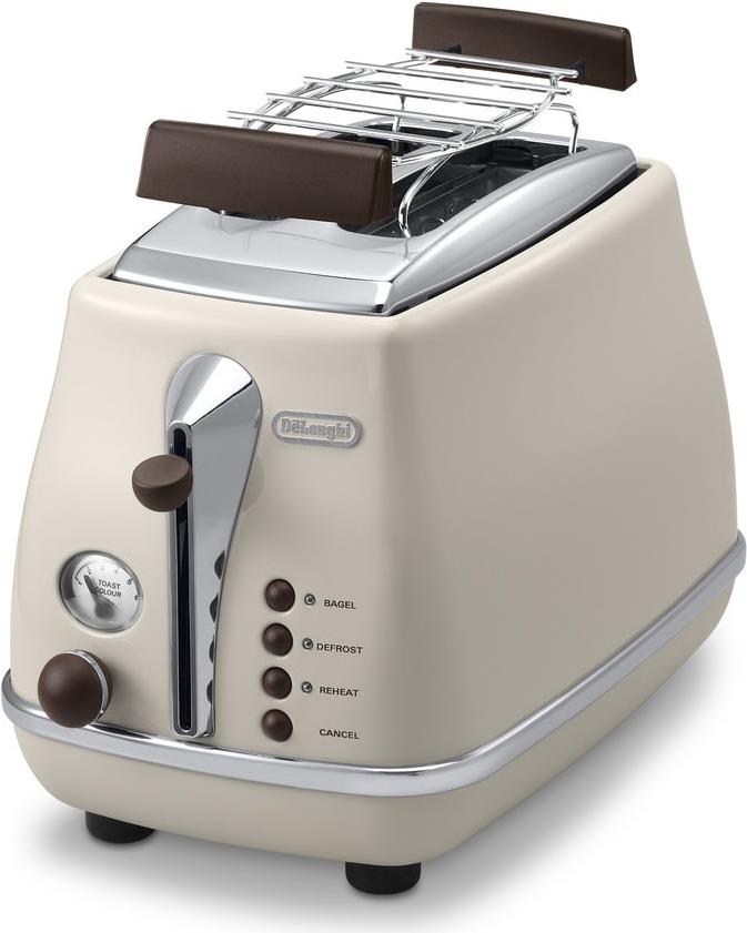 Купить De'Longhi Icona Vintage CTOV 2103.BG - Toaster - 2 Scheibe - 2 Steckplatz - beige (0176129045) в магазине wardena.ru