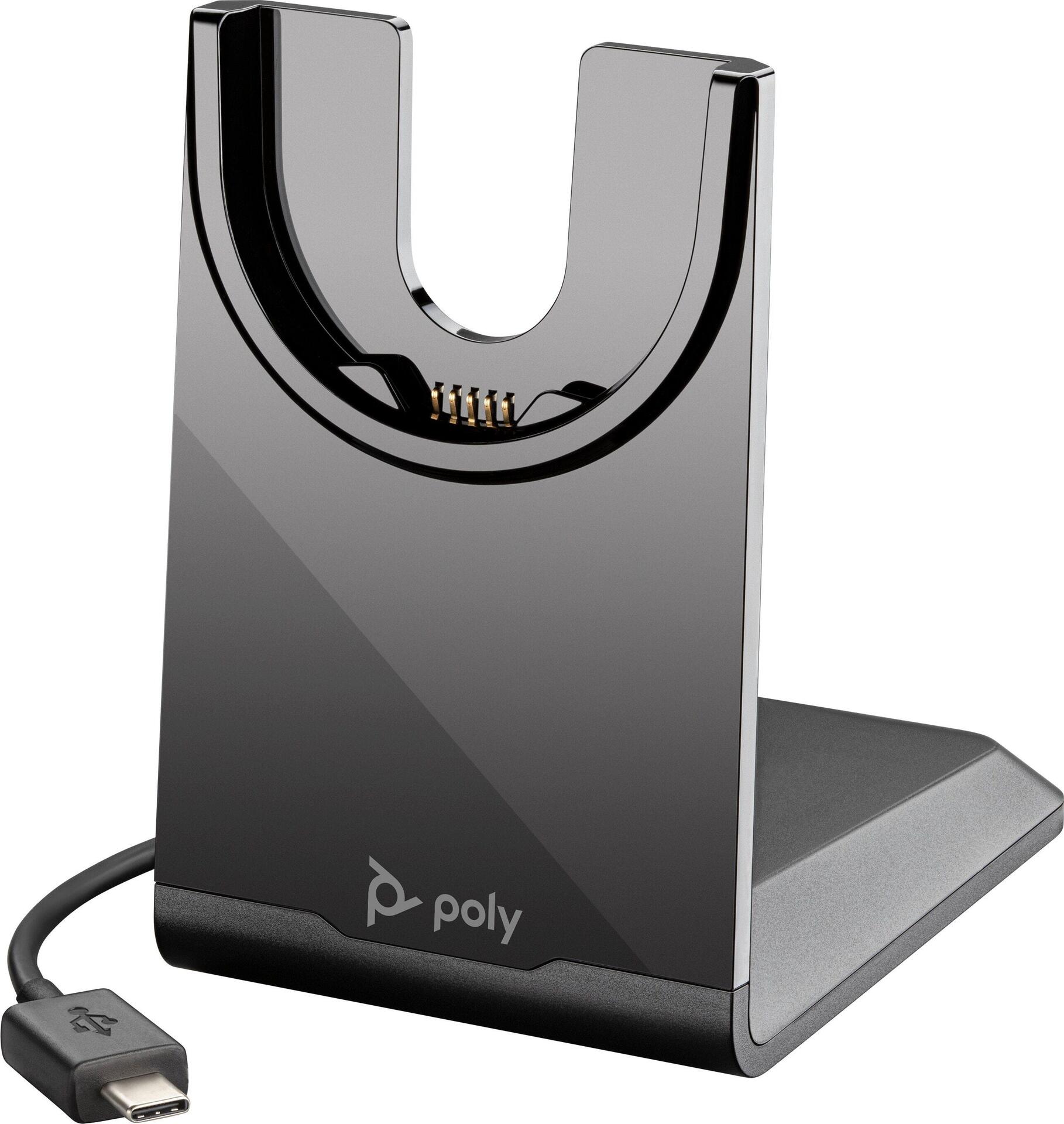 Купить HP Poly Voyager 4320 USB-C Headset with charge stand - Kabellos - Anrufe/Musik - 158 g - Kopfhörer - Schwarz (77Z31AA) в магазине wardena.ru