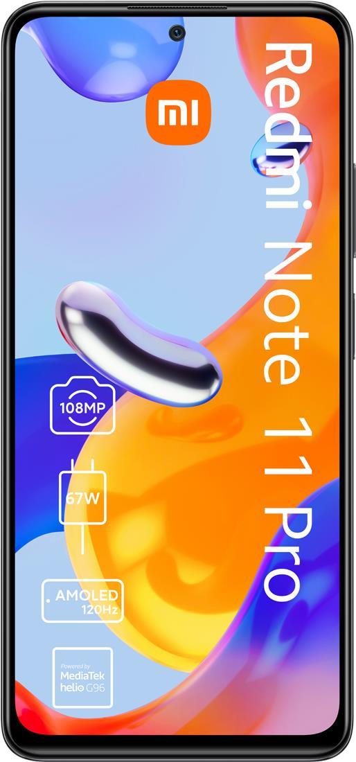 Купить Xiaomi Redmi Note 11 Pro 4G - 4G Smartphone - Dual-SIM - RAM 6 GB / Internal Memory 128 GB - microSD slot - OLED-Display - 6.67" - 2400 x 1080 Pixel (120 Hz) - Triple-Kamera 108 MP, 8 MP, 2 MP - front camera 16 MP - Grap (MZB0AVKEU) в магазине wardena.ru