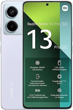 Купить Xiaomi Redmi Note 13 Pro. Bildschirmdiagonale: 16,9 cm (6.67"), Display-Auflösung: 2712 x 1220 Pixel. Prozessorfamilie: Qualcomm Snapdragon. RAM-Kapazität: 8 GB, Interne Speicherkapazität: 256 GB. Auflösung Rückkamera (numerisch): 200 MP, Rückkamera-Typ: в магазине wardena.ru