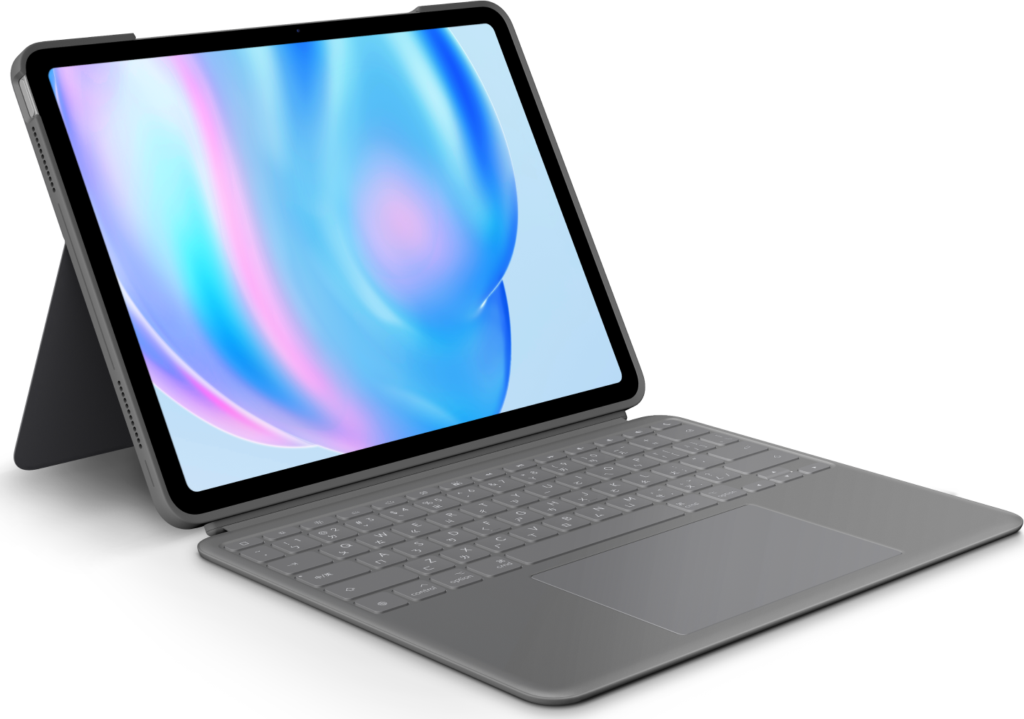 Купить Logitech Combo Touch - Tastatur und Foliohülle - mit Trackpad - hintergrundbeleuchtet - Apple Smart connector - QWERTZ - Schweiz - Oxford Gray - für Apple 13-inch iPad Air (M2) (920-012612) в магазине wardena.ru