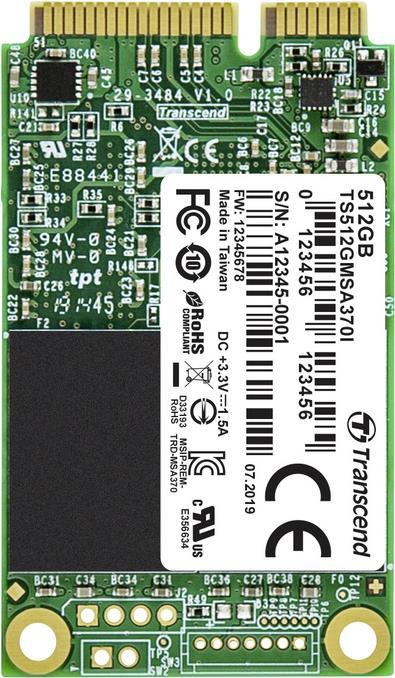 Купить Transcend MSA370I. SSD Speicherkapazität: 512 GB, SSD-Formfaktor: mSATA, Datenübertragungsrate: 6 Gbit/s, Komponente für: PC/Notebook (TS512GMSA370I) в магазине wardena.ru