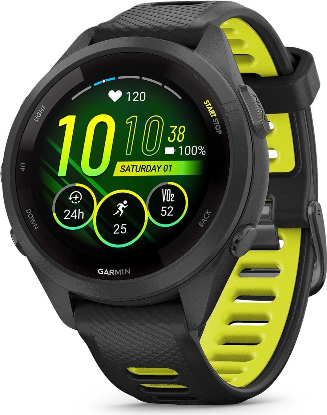 Купить Garmin Forerunner 265S 2,79 cm (1.1" ) AMOLED 42 mm Schwarz - Grau GPS (010-02810-13) в магазине wardena.ru