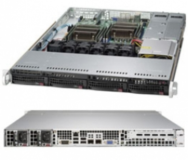 Купить Chassis Supermicro CSE-815TQ-R654CB 1U 650W DC Redundant Hot-Swap 4xHDD SATA/SAS в магазине wardena.ru