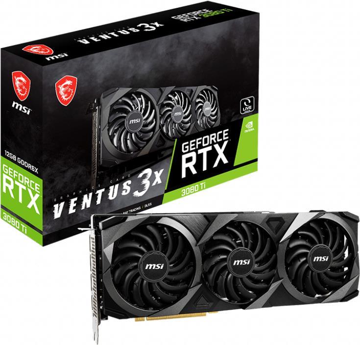 Купить MSI RTX 3080 Ti VENTUS 3X 12G NVIDIA GeForce RTX 3080 Ti 12 GB GDDR6X (V389-208R) в магазине wardena.ru