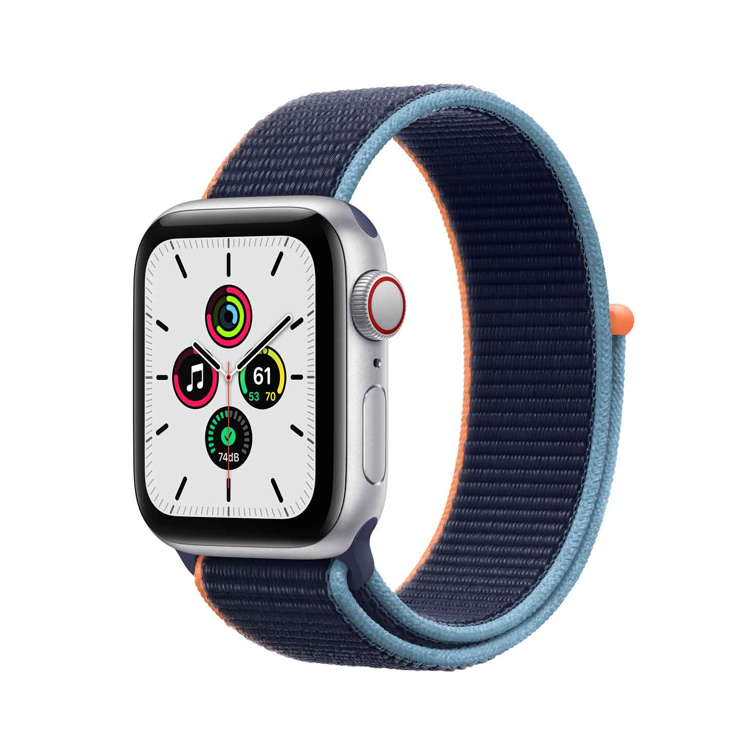 Купить Apple Watch SE (GPS + Cellular) - 40 mm - Aluminium, Silber - intelligente Uhr mit Sportschleife - Nylon - Deep Navy - Handgelenkgröße: 130-200 mm - 32 GB - Wi-Fi, Bluetooth - 4G - 30.68 g (MYEG2FD/A) в магазине wardena.ru