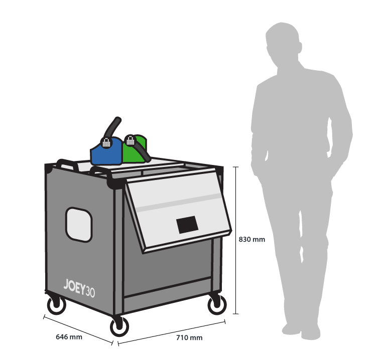 Купить lockncharge Joey 30 - Multimedia-Wagen - Grau - 4 Rad/Räder - Type F - 830 mm - 646 mm (LNC10377) в магазине wardena.ru
