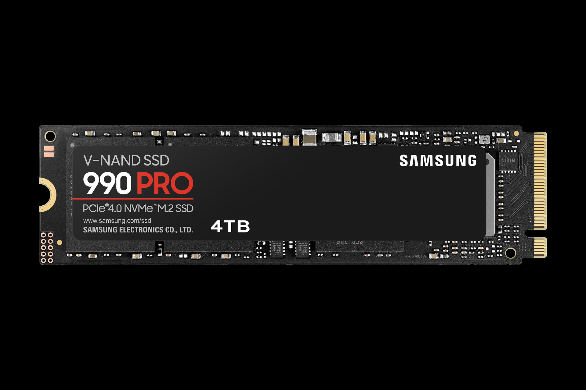 Купить Samsung 990 PRO MZ-V9P4T0BW - SSD - verschlüsselt - 4 TB - intern - M.2 2280 - PCIe 4.0 x4 (NVMe) - 256-Bit-AES - TCG Opal Encryption (MZ-V9P4T0BW) в магазине wardena.ru