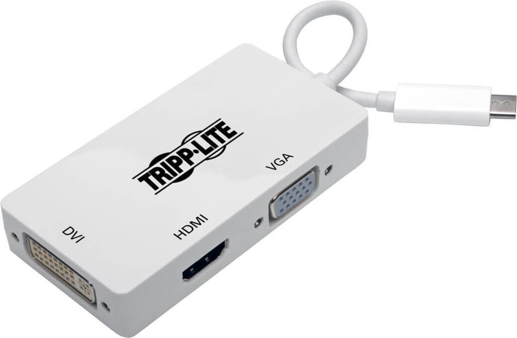 Купить Tripp Lite U444-06N-HDV4K USB-C-Multiport-Adapter (Stecker/3 Buchsen) - 4K HDMI - DVI - VGA - HDCP - Weiß (U444-06N-HDV4K) в магазине wardena.ru