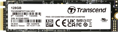 Купить Transcend 128 GB Interne M.2 PCIe SSD TS128GMTE712AI-VS1 (TS128GMTE712AI-VS1) в магазине wardena.ru