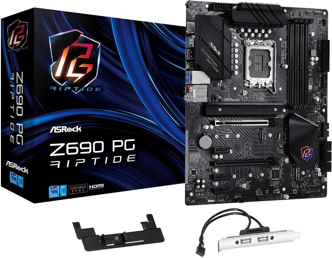 Купить ASRock Z690 PG Riptide - Motherboard - ATX - LGA1700-Sockel - Z690 Chipsatz - USB-C Gen1, USB 3,2 Gen 1, USB 3,2 Gen 2, USB-C Gen 2x2 - 2,5 Gigabit LAN - Onboard-Grafik (CPU erforderlich) - HD Audio (8-Kanal) (90-MXBHQ0- (90-MXBHQ0-A0UAYZ) в магазине wardena.ru