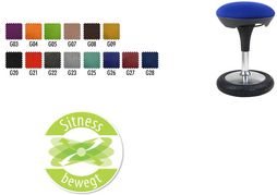 Купить Topstar Hocker "Sitness 50,80cm (20"), blau (100% Polyolefin) Sitzhöhenverstellung, Standfuß gelagert auf Gummireifen (SI69 G26) (SI69G26) в магазине wardena.ru