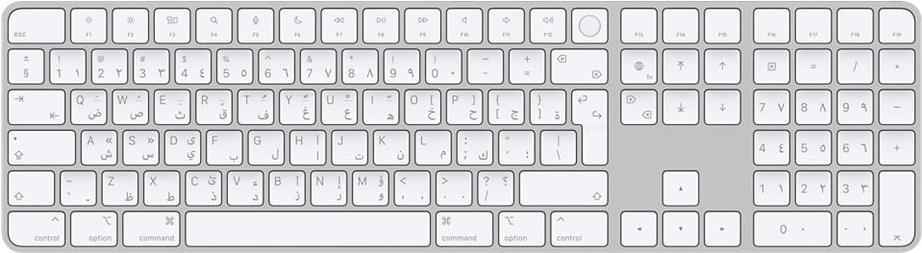 Купить Apple Magic Keyboard mit Touch ID und Ziffernblock für Mac mit Apple Chip - Arabic (MK2C3AB/A) в магазине wardena.ru