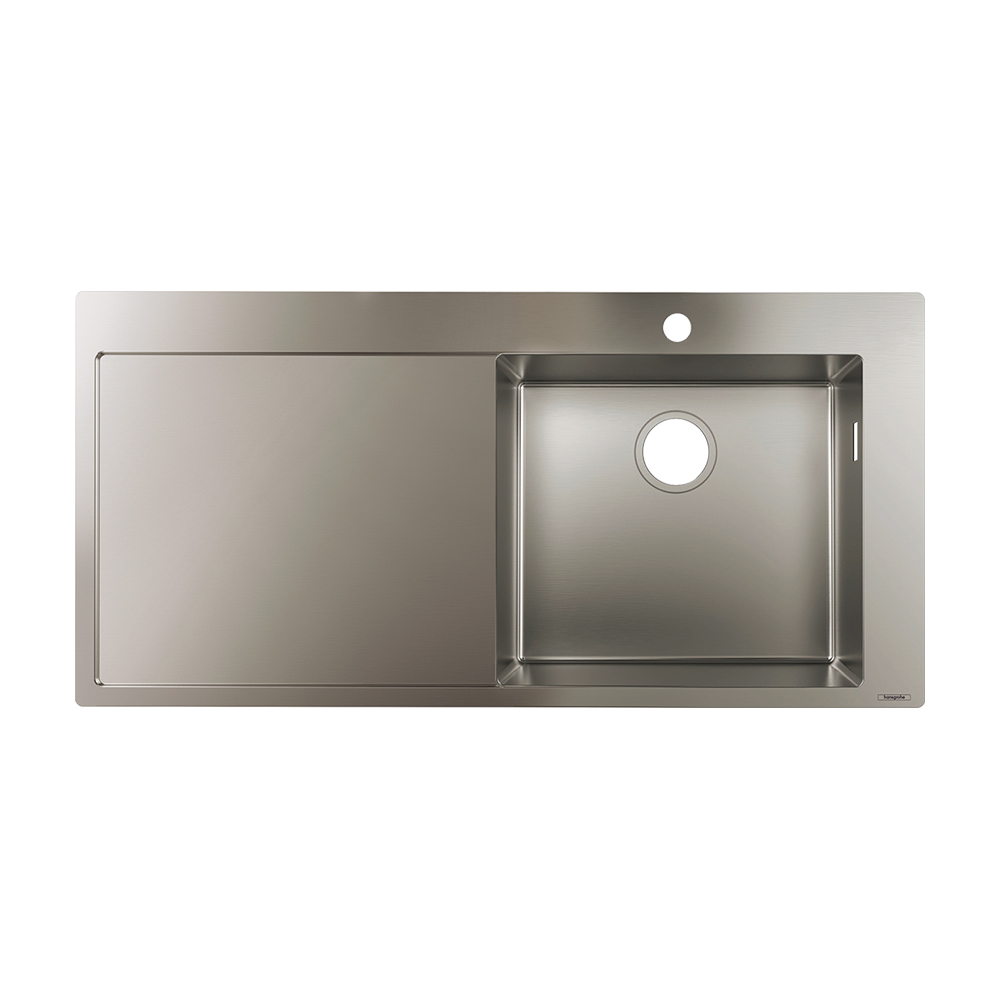 Купить Hansgrohe S715-F450 Встраиваемая мойка 450 с крылом сталь 43306800 в магазине wardena.ru