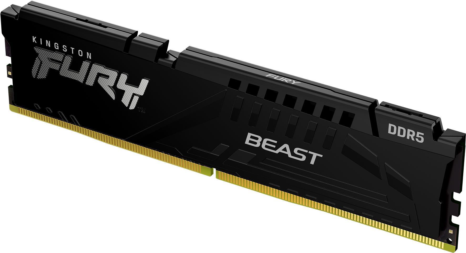 Купить Kingston FURY Beast - DDR5 - Modul - 16 GB - DIMM 288-PIN - 5200 MHz / PC5-41600 - CL40 - 1.25 V - ungepuffert - on-die ECC (KF552C40BB-16) в магазине wardena.ru