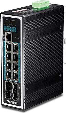 Купить TRENDnet TI-PG1284I - Switch - L2+ - verwaltet - 8 x 10/100/1000 (PoE+) + 4 x Gigabit SFP - an DIN-Schiene montierbar - PoE+ (TI-PG1284I) в магазине wardena.ru