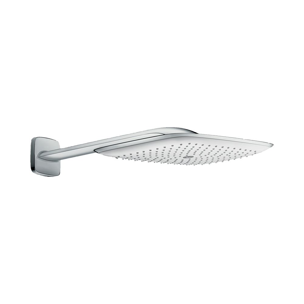 Купить Hansgrohe PuraVida Верхний душ 400 1jet с держателем хром-белый матовый 27437400 в магазине wardena.ru