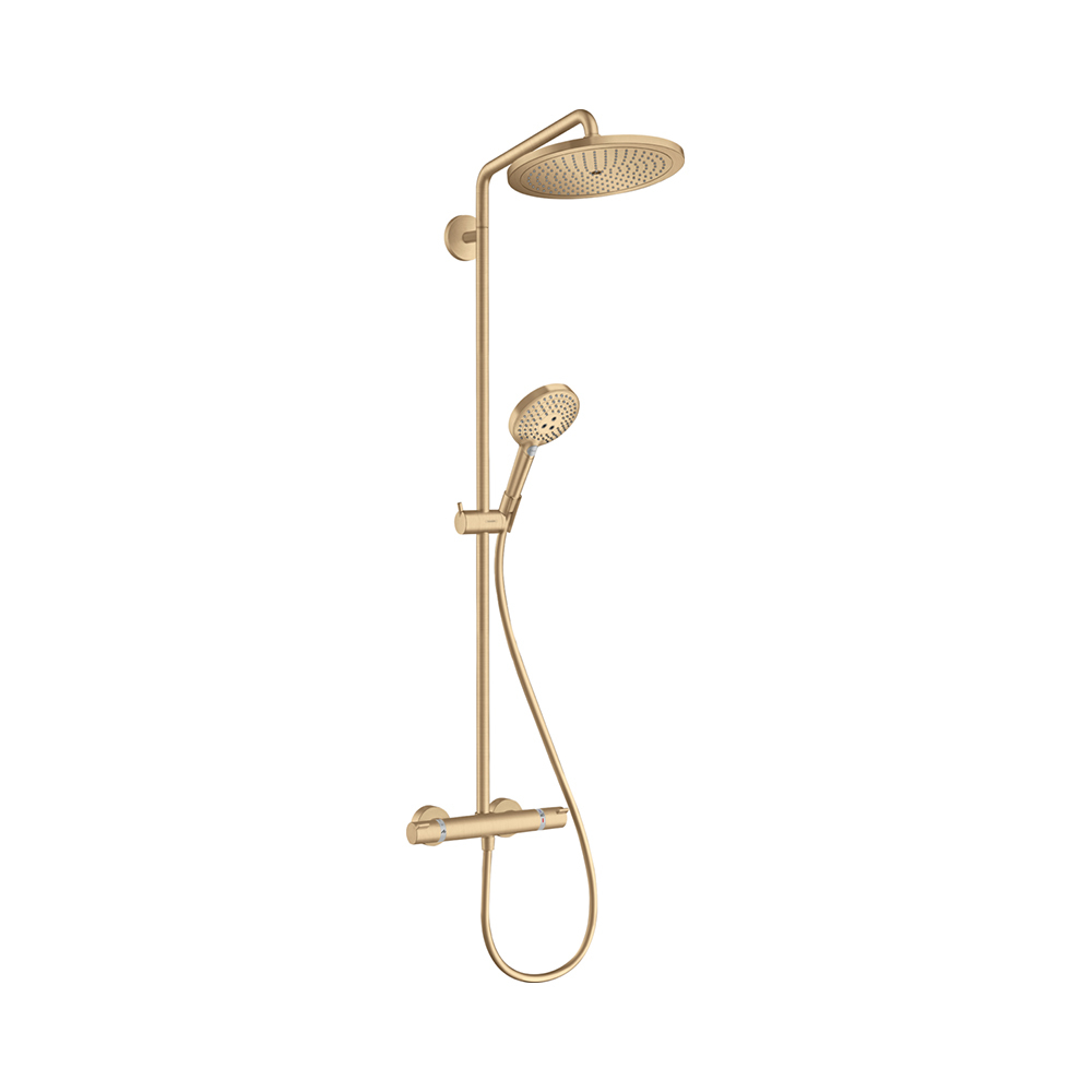 Купить Hansgrohe Croma Select S Душевая система 280 1jet с термостатом золото 26890990 в магазине wardena.ru