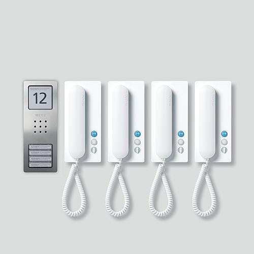 Купить Siedle SET CA 812-4 E/W Edelstahl - Weiß (210008741-00) в магазине wardena.ru