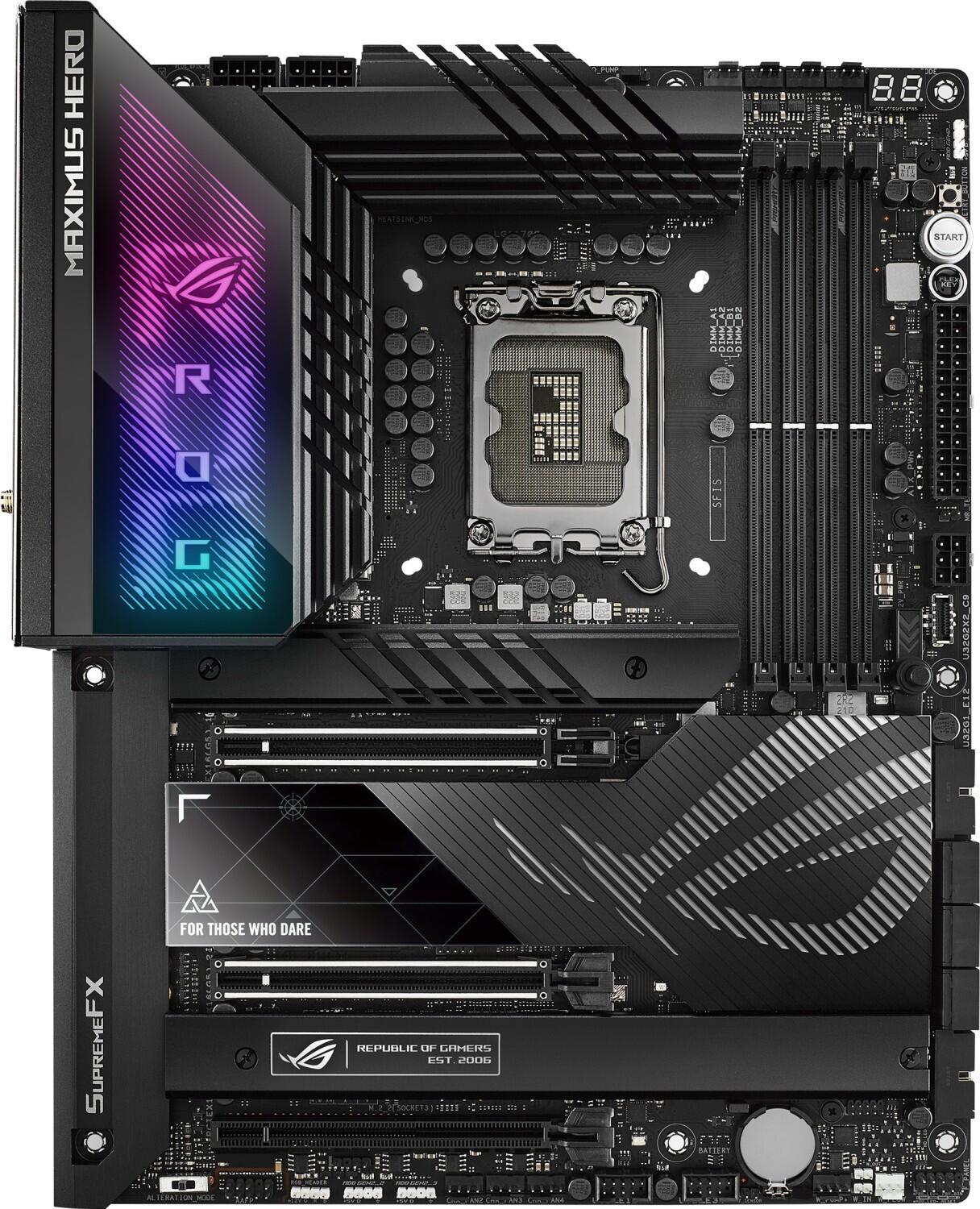 Купить ASUS ROG Maximus Z790 Hero - Motherboard - ATX - LGA1700-Sockel - Z790 Chipsatz - USB 3.2 Gen 1, USB 3.2 Gen 2, USB4, USB-C 3.2 Gen 2x2, USB-C 3.2 Gen 1 - 2.5 Gigabit LAN, Wi-Fi, Bluetooth - Onboard-Grafik (CPU erforderl (90MB1CI0-M0EAY0) в магазине wardena.ru