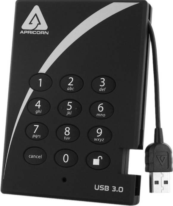 Купить Apricorn Aegis Padlock A25-3PL256-500 - Festplatte - verschlüsselt - 500 GB - extern (tragbar) - 2.5" (6.4 cm) - USB 3.0 - 5400 U/min - Puffer: 8 MB - FIPS 197 в магазине wardena.ru