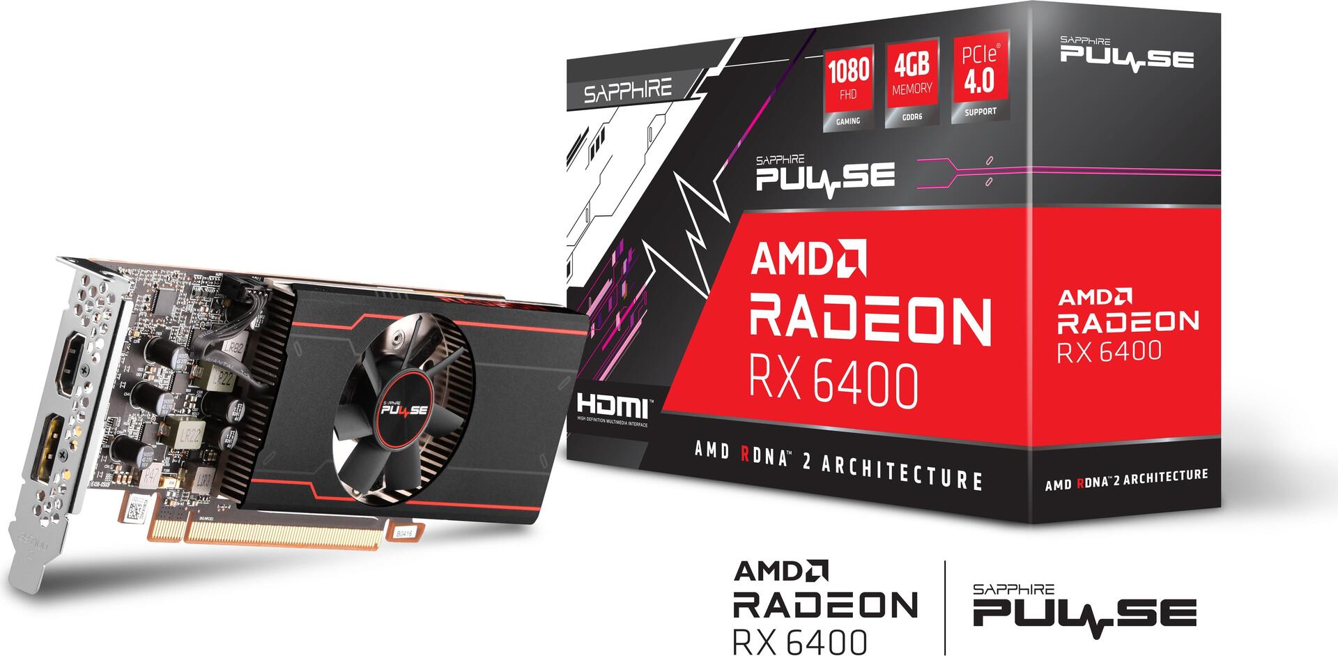 Купить Sapphire Pulse Radeon - Grafikkarten - 4 GB GDDR6 - HDMI (11315-01-20G) в магазине wardena.ru
